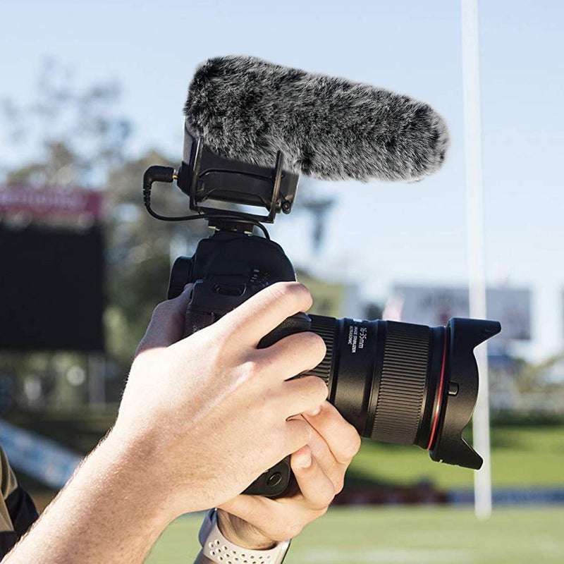 SUNMON غطاء رياح فروي SUNMON ميكروفون، VMP+ غطاء رياح متوافق مع ميكروفون كاميرا Rode VideoMic Pro+ Plus - Image 2